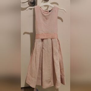 Ralph Lauren Pink and Cream Striped Cotton Dress